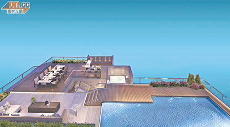 津堤共有6個連空中泳池單位。