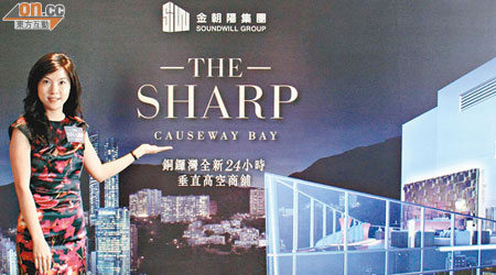 金朝陽陳慧苓表示，THE SHARP的示範單位設於金朝陽中心，現正進行裝修。
