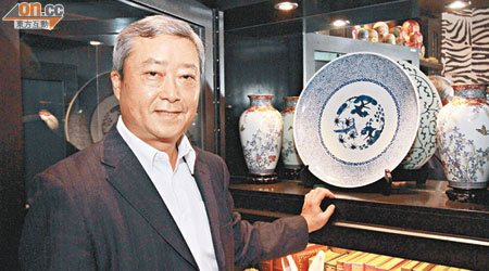 陳子政早年調任日本期間開始接觸古董瓷器。 （孫冰玉攝）
