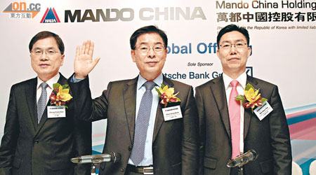 萬都中國成為今年首隻押後上市新股。中為主席兼行政總裁Shim Sang Deok。（資料圖片）