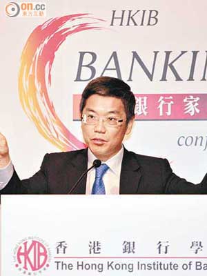 金管局副總裁阮國恒表示，當局關注銀行體系抵禦流動性風險的能力。（孫冰玉攝）