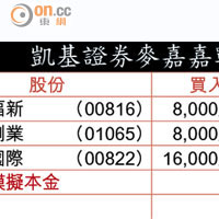 凱基證券麥嘉嘉戰鬥組合