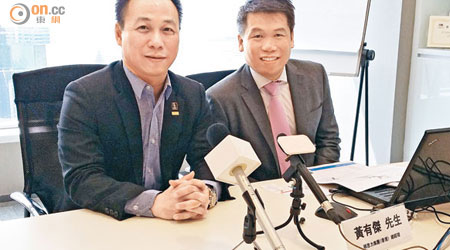 信永中和盧華基（左）指出，要求上市公司披露社會責任長遠是好事。右為明思力（香港）總經理黃有傑。