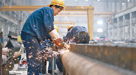 九月滙豐中國製造業採購經理指數初值，仍高過盛衰分界線。（中新社圖片）