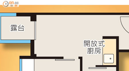 利•港灣18<br>11至19樓B室平面圖<br>實用面積215方呎