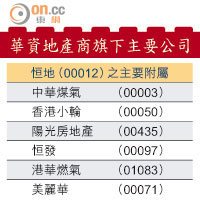 華資地產商旗下主要公司