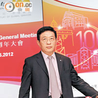 中銀香港總裁 和廣北<br>‧2003年上任<br>‧市場估計副總裁高迎欣為接任大熱