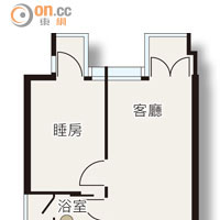 SKYPARK的17至26樓<br>A7單位平面圖 <br>實用面積404方呎