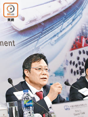 中鐵董事長李長進稱，海外業務有很大增長空間。（梁耀榮攝）