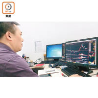 理財經理鄭暉表示，自己投資時，最注重的是業績增長。