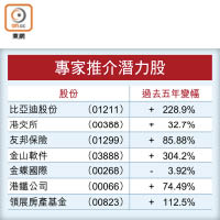 專家推介潛力股