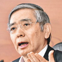 日本央行行長黑田東彥：除非現有法律框架改變，否則直升機撒錢不可能。