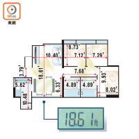 富澤花園三房戶平面圖