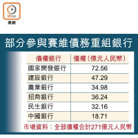 部分參與賽維債務重組銀行