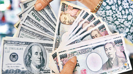 美元兌日圓自本月四日以來累升10%。