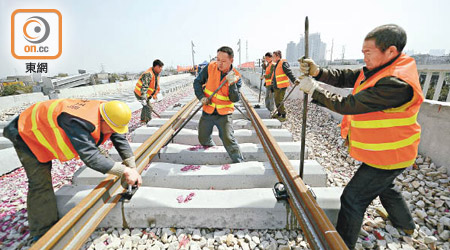 鐵路基建股有國策支持，不妨趁調整吸納。