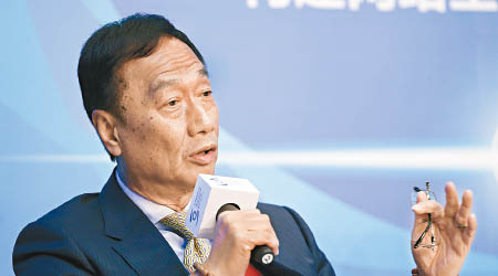 鴻海董事長郭台銘曾許下業績年年上升的宏願。（資料圖片）