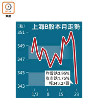 上海B股本月走勢