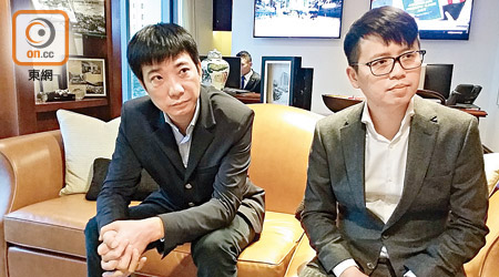 美圖蔡文勝（左）強調上周股價波動跟公司沒關係。右為創辦人兼首席執行官吳欣鴻。