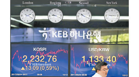 南韓股市最近牛氣沖天。（資料圖片）