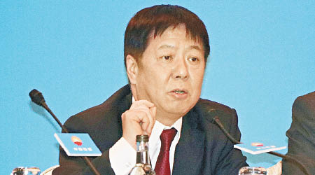 昆能希望陝京四期輸氣管道可年底建成投產。圖為主席黃維和。