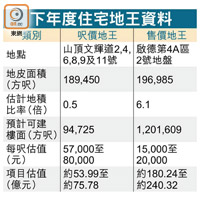 下年度住宅地王資料