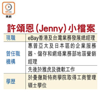 許頌恩（Jenny）小檔案