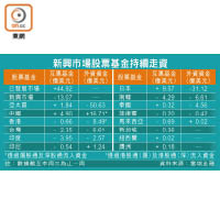 新興市場股票基金持續走資