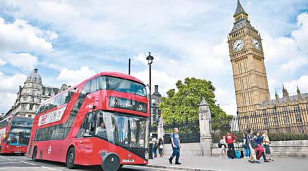 英國20大城市樓價按年上升4.6%。圖為倫敦市貌。