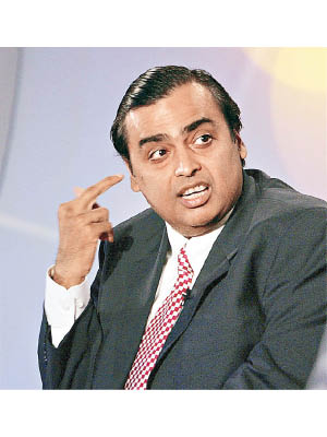 印度首富安巴尼身家492億美元，重奪亞洲首富寶座。