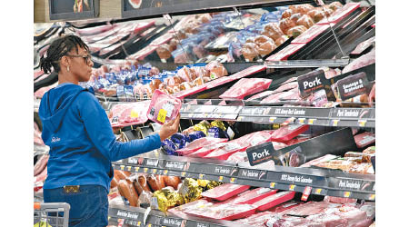 美國農業部早前下調豬肉、牛肉和雞肉的年度產量預測。