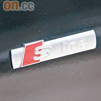 車身加有S line徽章，代表着更型的外觀。