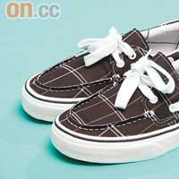 Vans黑×白色格仔圖案帆船鞋 $490（d）