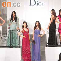Dior昨日邀得多位中、港名模行騷，氣勢十足。