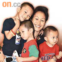 Jennifer的丈夫Otto Wong生前曾為癌症基金在戈壁沙漠跑步籌款，豈料去年突然發現腦癌病逝，留下愛妻及三名幼子。	（鍾麗珊攝）