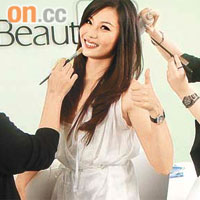 陳妙瑛近日為旗下的美容學校復出拍廣告。