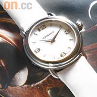 Elegance Collection Classique白色圓形腕錶 $5,800
