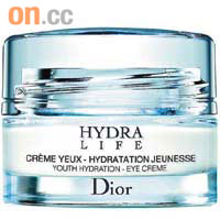 Hydra Life Youth Essential Hydrating Eye Cream 水活力嫩肌眼霜	$360<BR>融合啫喱和乳霜的質感，針對修護和解決眼部浮腫或黑眼圈等問題。
