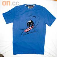 French Connection藍色野狼圖案Tee $279（B）