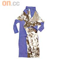 Dries Van Noten紫色印花連身裙 $13,900（A）