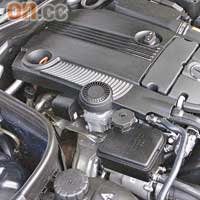 E250 CGI採用1.8公升直四渦輪增壓引擎，加速力不俗。