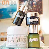 The Anniversary Collection限量版禮盒 $2,300<br>Creme de la Mer（30ml）<br>The Eye Concentrate（7ml）<br>The Hydrating Infusion （15ml）<br>The Lifting Face Serum （9ml）