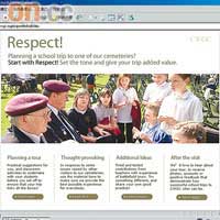 透過Respect網站，師生可得到參觀墳場的資訊。