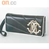 Roberto Cavalli黑色水晶Logo Clutch Bag $14,195
