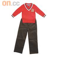 nicholas & bears Old Skool 紅色冷衫$550、Blue Bears黑長褲$450