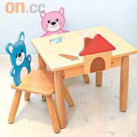 動物圖案木桌椅 桌子$999、木椅$369/張（a）