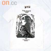 白色人頭圖案Tee $395