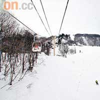 日夜開放的八方尾根滑雪場，一直開放至5月初。