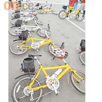 功學社借給遊客用的單車，每架價值港幣七千元以上。