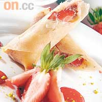 草莓鵝肝醬春卷